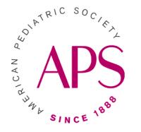 Pink and grey APS logo.